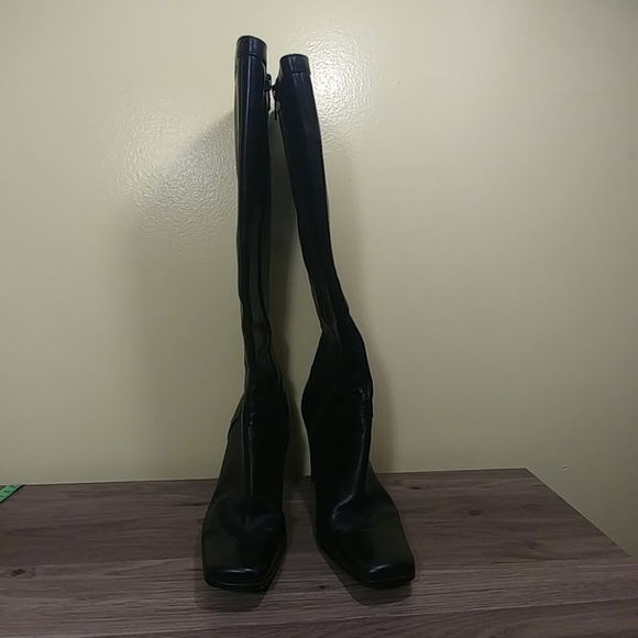 Nine West Black Leather Boots - Picture 2 of 5